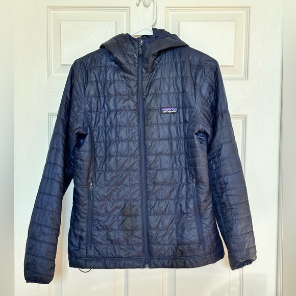 Patagonia Jackets & Blazers - Patagonia Women’s Nano Puff Hoody S, Navy Blue